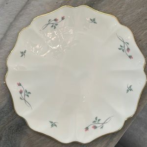 Lenox rose manor cake plate